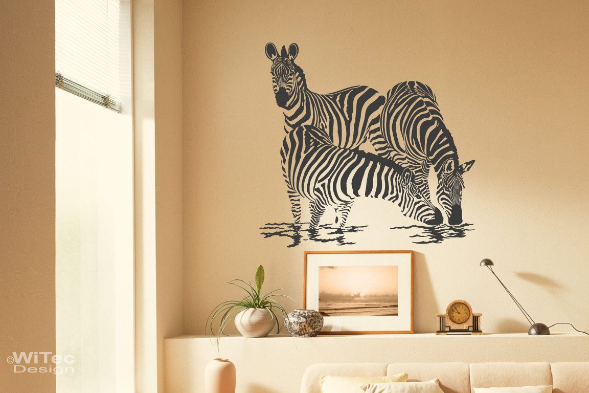 Wandtattoo Zebra Familie Wandaufkleber Afrika