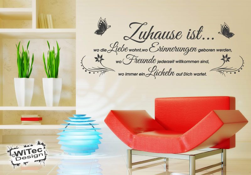 Wandtattoo Zuhause ist.... Liebe Freundschaft