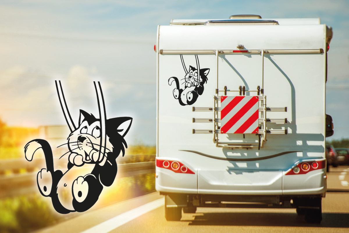 Wohnmobil Aufkleber Katze Kätzchen camper