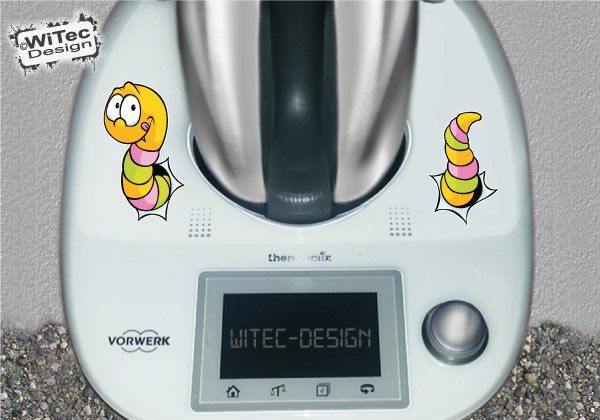 Wurm Aufkleber Sticker für Thermomix TM5 TM 5