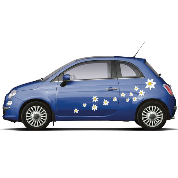 BLUMEN Aufkleber Blumenaufkleber SET 12