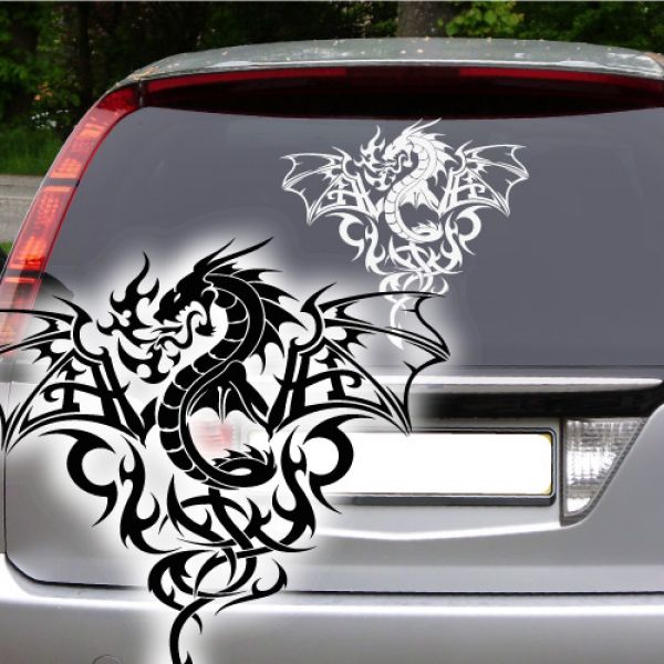 3D Drachen Aufkleber Set - Realistische Wand- Und Autoaufkleber