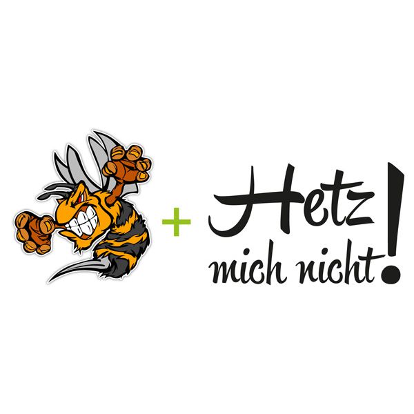 Autoaufkleber Hetz mich nicht Böse Hornisse Biene Wespe Sticker Autoaufkleber Hetz mich nicht Böse Hornisse Biene Wespe Sticker