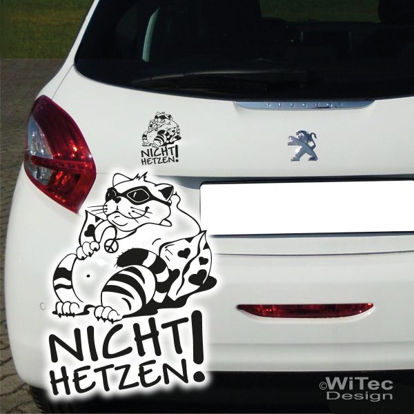 Zonster Autoaufkleber Schwarze Katze – 18x15 Cm, Weißer Dekor-Aufkleber Für Auto, Wand, Tür