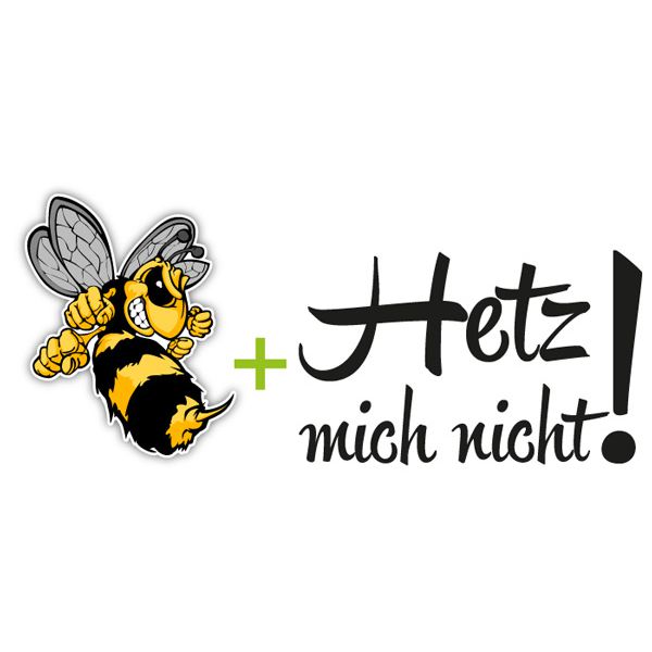 Hetz mich nicht Autoaufkleber Hornisse Biene Wespe Aufkleber Auto Hetz mich nicht Autoaufkleber Hornisse Biene Wespe Aufkleber Auto