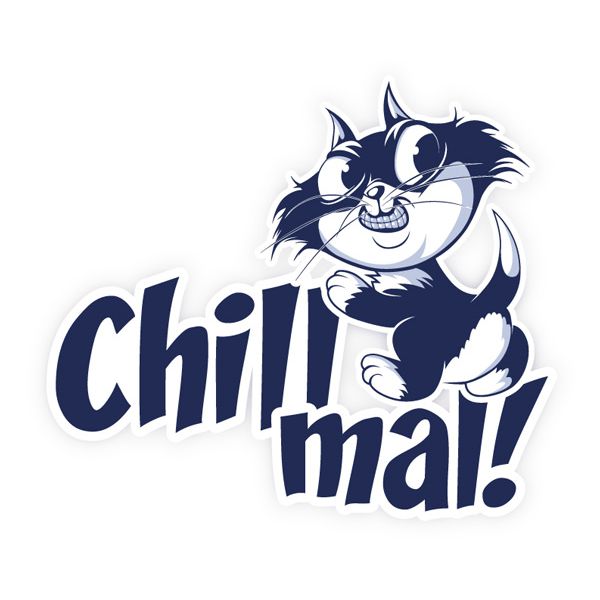 Katze Chill mal Autoaufkleber Kätzchen Auto Aufkleber Sticker Katze Chill mal Autoaufkleber Kätzchen Auto Aufkleber Sticker