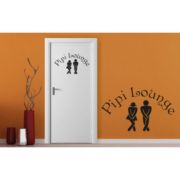 Lustiges WC-Schild 'PIPI Lounge' Mit Stinktier - Witziger Türaufkleber Für Badezimmer