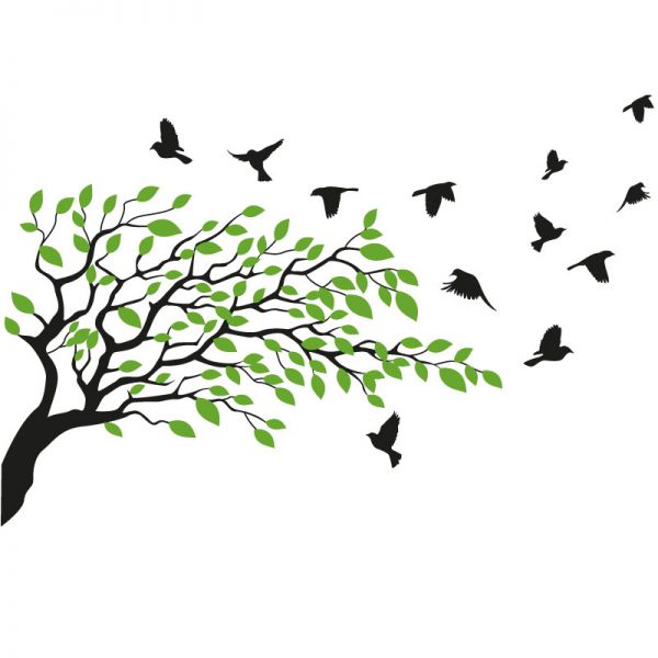 clip art tree bird - photo #32