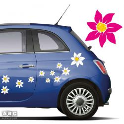 BLUMEN Aufkleber Blumenaufkleber SET 12