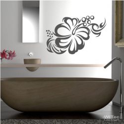 Wandaufkleber HIBISKUS Hibiscus Tribal Wandtattoo Wandaufkleber HIBISKUS Hibiscus Tribal Wandtattoo