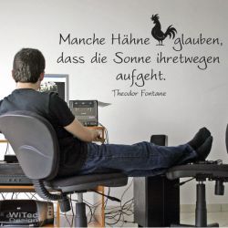 Wandtattoo Manche Hähne... Zitat Fontane Wandtattoo Manche Hähne... Zitat Fontane