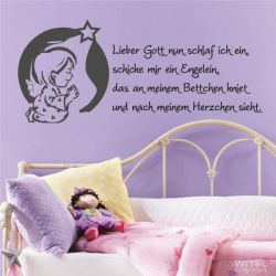 Wandtattoo Kinderzimmer Lieber Gott... Kindergebet Engel Wandtattoo Kinderzimmer Lieber Gott... Kindergebet Engel