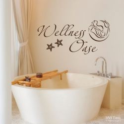 WANDTATTOO BADEZIMMER WELLNESS OASE WANDAUFKLEBER WANDTATTOO BADEZIMMER WELLNESS OASE WANDAUFKLEBER