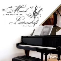 Wandtattoo Frauen MännerWandtattoo Musik Leidenschaft Noten Zitat Wandaufkleber Zitat Wandaufkleber