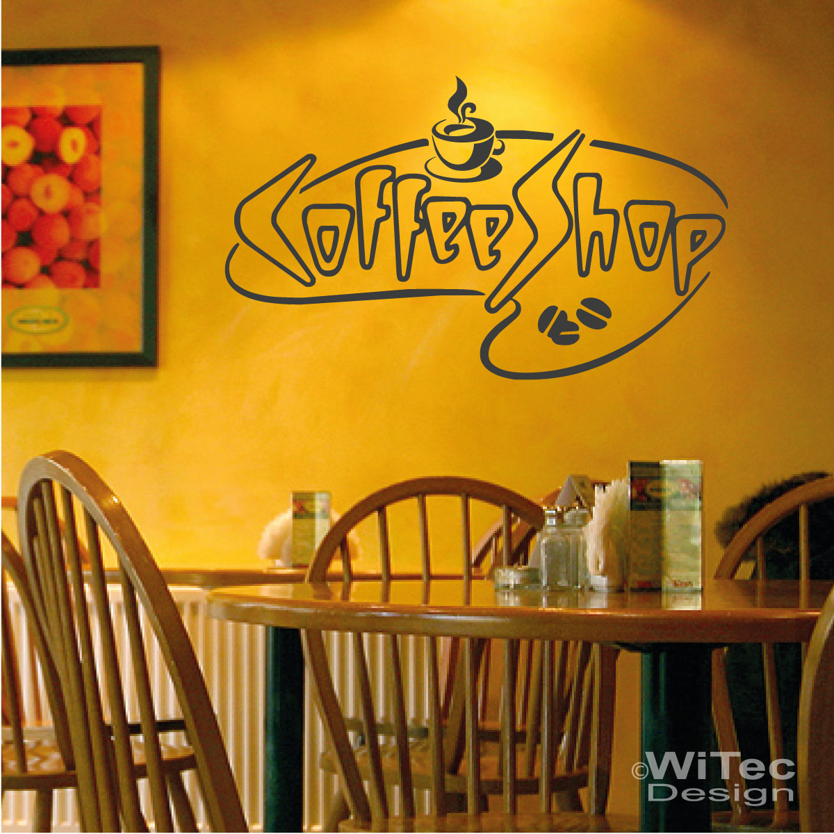 GRAZDesign Wandtattoo 'Herz Kaffee' – Selbstklebende Deko Für Küche & Café, 32x30 Cm, Rot, Aus Vinyl