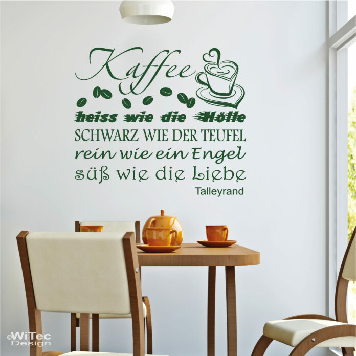 Wandaufkleber Kaffee... Wandtattoo Coffee Küche
