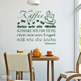 Wandaufkleber Kaffee... Wandtattoo Coffee K&uuml;che