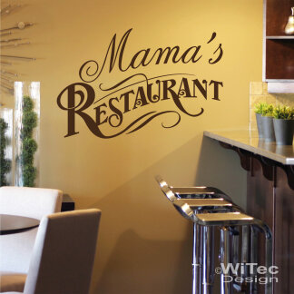 WA265 Wandaufkleber MAMA´S RESTAURANT Wandtattoo...