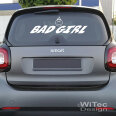 AA136 BAD GIRL Smiley Auto Aufkleber Heckscheibe