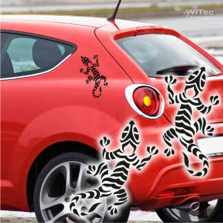 Autoaufkleber Gecko Gekko 2er Set Tribal Sticker