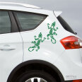 Autoaufkleber Gecko Gekko 2er Set Tribal Sticker