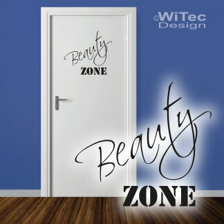 T&uuml;raufkleber BEAUTY ZONE  Bad Badezimmer