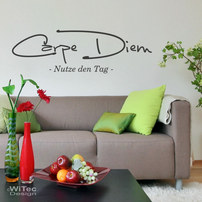 Wandtattoor CARPE DIEM - Nutze den Tag - Zitat