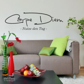 Wandtattoor CARPE DIEM -  Nutze den Tag - Zitat