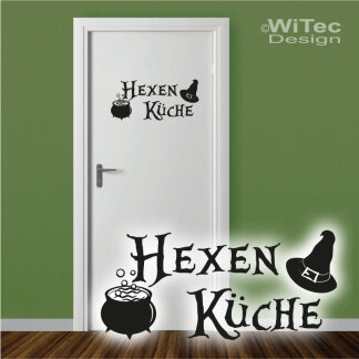 T&uuml;raufkleber HEXEN K&Uuml;CHE  Hexenk&uuml;che...