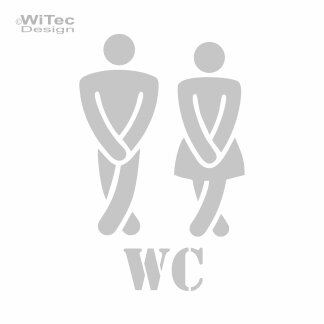 T&uuml;raufkleber WC Toilette Wandtattoo