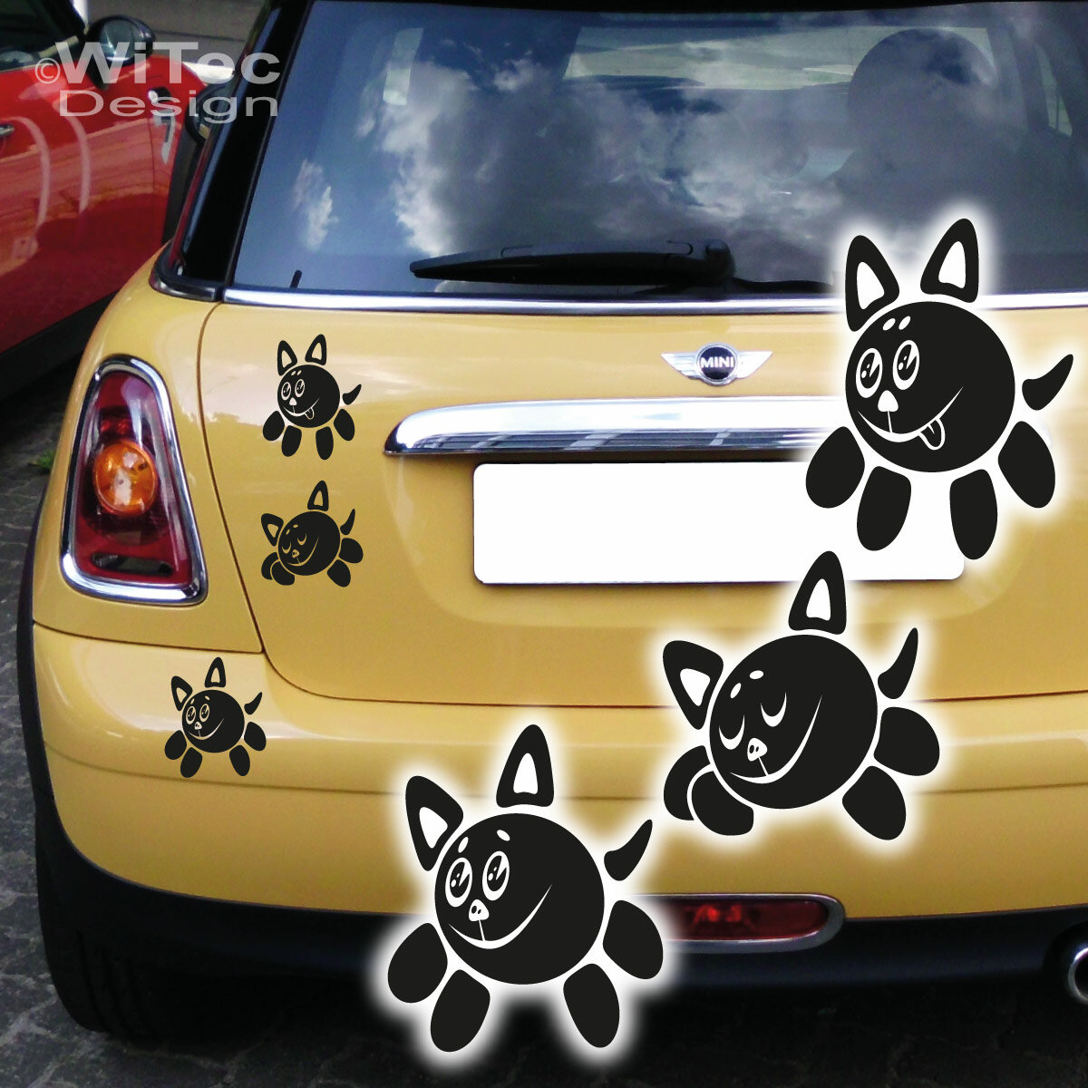 AA036 Katzenpfoten Katzen Pfoten Aufkleber Auto Sticker Deko
