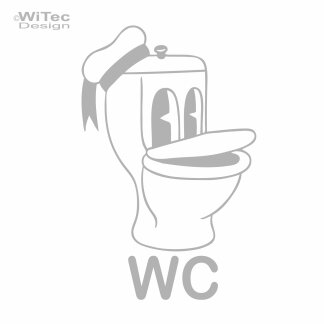 T&uuml;raufkleber WC Toilette Wandtattoo