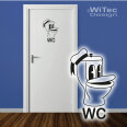 Türaufkleber WC Toilette Wandtattoo