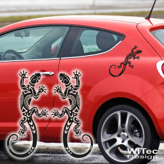 AA200 Autoaufkleber Gekko Gecko Sticker 2er Set