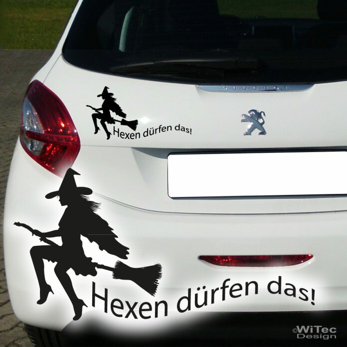 AA177 HEXEN DÜRFEN DAS Autoaufkleber Gothik Hexe