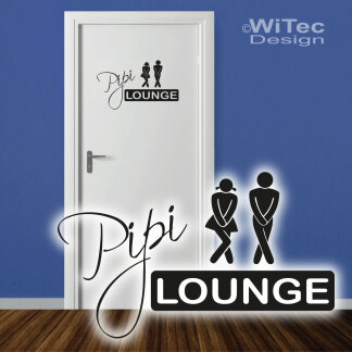 T&uuml;r Aufkleber Pipi Lounge Badezimmer