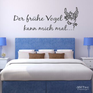 WA320 Wandtattoo Schlafzimmer Der fr&uuml;he Vogel kann...