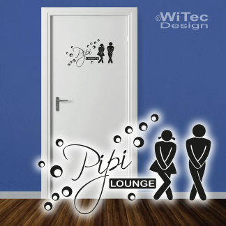 Tür Aufkleber Pipi Lounge Sticker Badezimmer