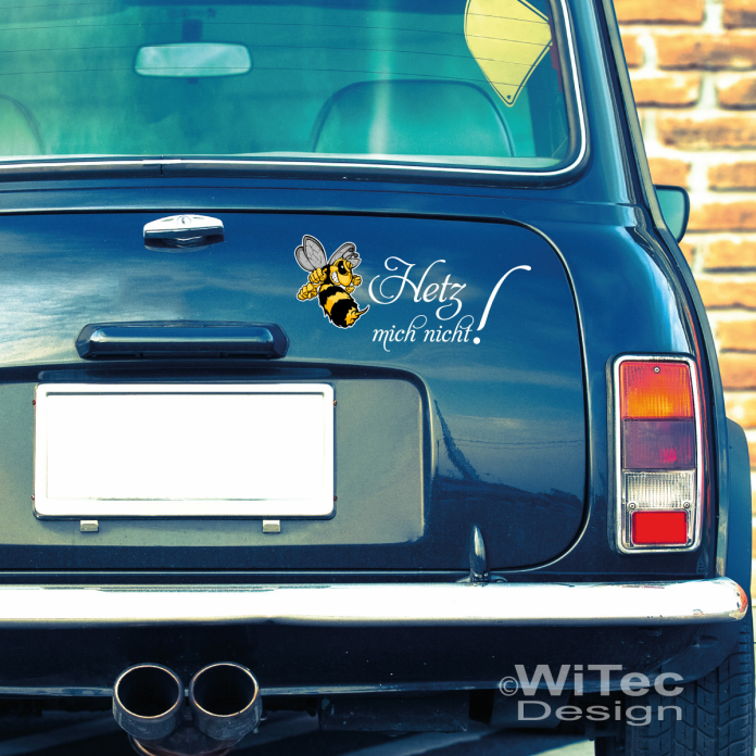 AA243 Autoaufkleber Hetz mich nicht! Böse Hornisse Biene Sticker