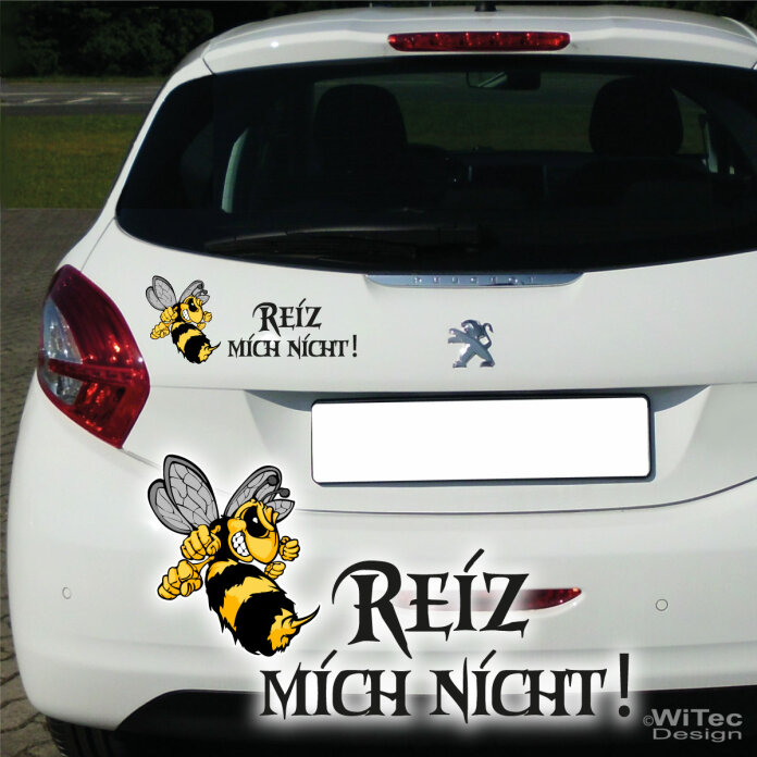 AA244 Auto Aufkleber Reiz mich nicht! Böse Hornisse Biene Sticker