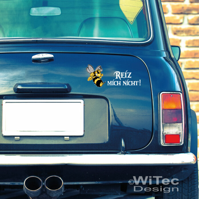 AA244 Auto Aufkleber Reiz mich nicht! Böse Hornisse Biene Sticker