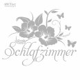 Türaufkleber Schlafzimmer Hibiskus Blumen Schmetterling Aufkleber