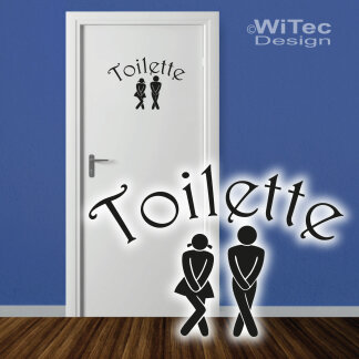 Türaufkleber Toilette Tür Aufkleber Badezimmer WC