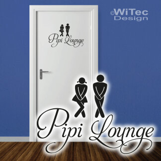 Türaufkleber Pipi Lounge Wandtattoo Tür Aufkleber WC