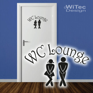 Türaufkleber WC Lounge Wandtattoo Bad Tür...