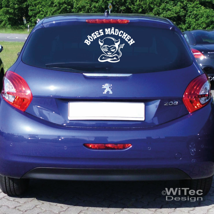 AA246 Autoaufkleber Böses Mädchen Teufel Auto Aufkleber