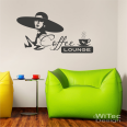 WA308 Wandtattoo Coffee Lounge Wandaufkleber Kaffee Küche Bistro