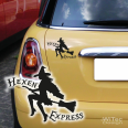AA248 Autoaufkleber Hexen Express Auto Aukleber Sticker Hexe