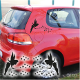 AA252 Autoaufkleber Elfen 2er SET Auto Aufkleber Elfe Fee Sterne