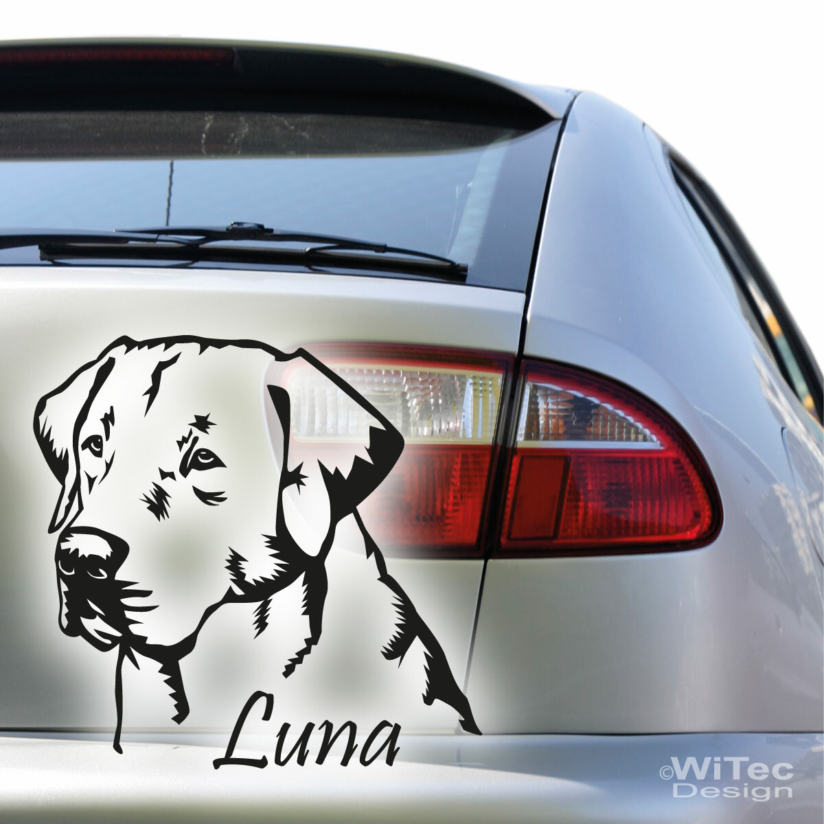 Lustiges Hunde Logo Aufkleber Gangsterhund Logo Aufkleber